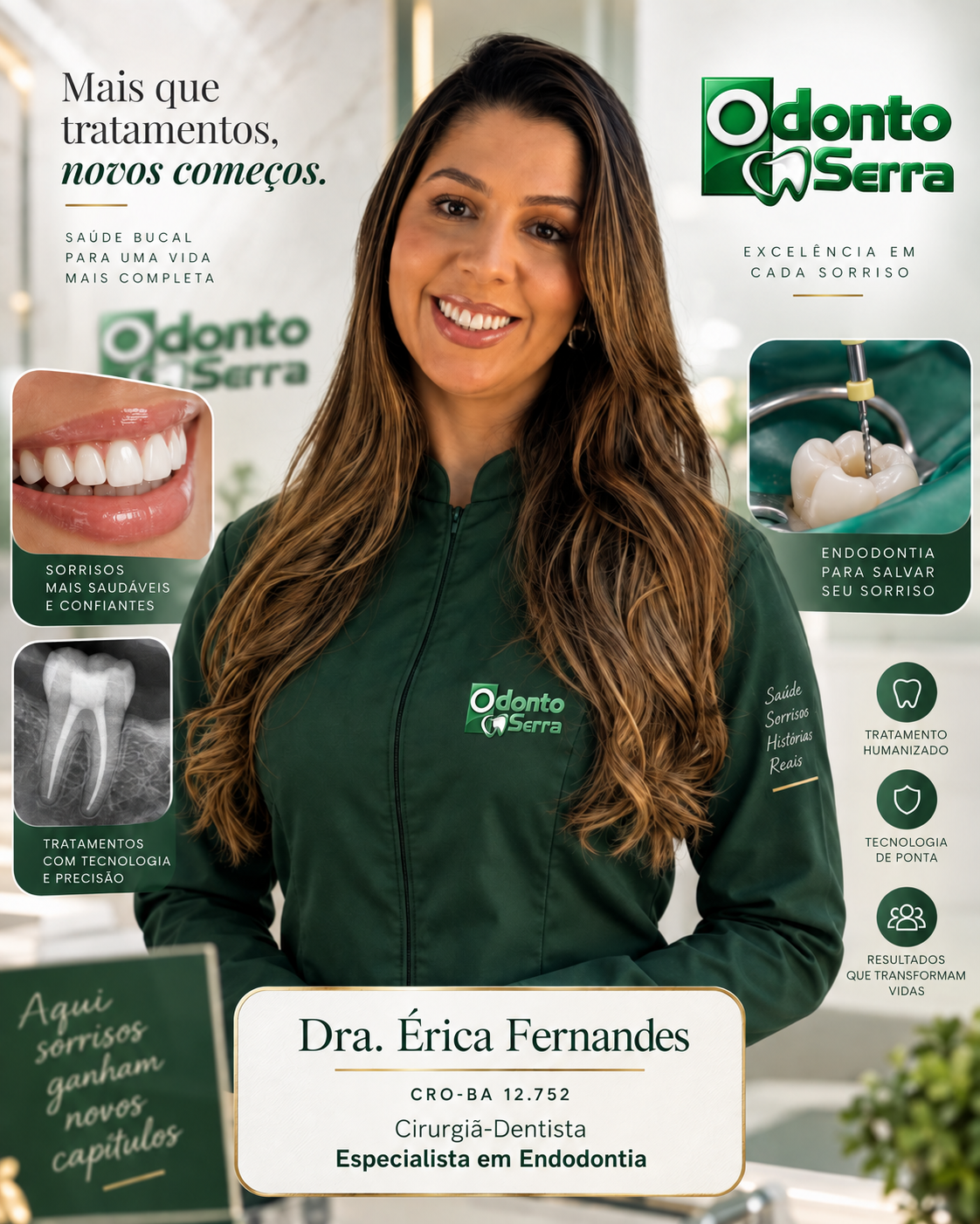 Dra. Érica Fernandes — Cirurgiã-Dentista, Especialista em Endodontia, CRO-BA 12.752